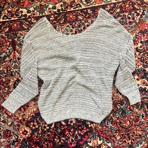 Gray Women's Knot-Back Sweater